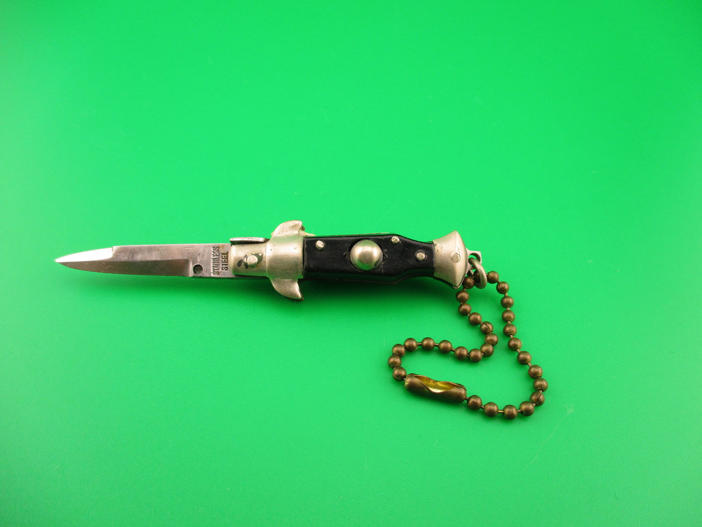 STAINLESS STEEL 7cm Japanese Tiny Picklock wasp body keychain vintage automatic knife