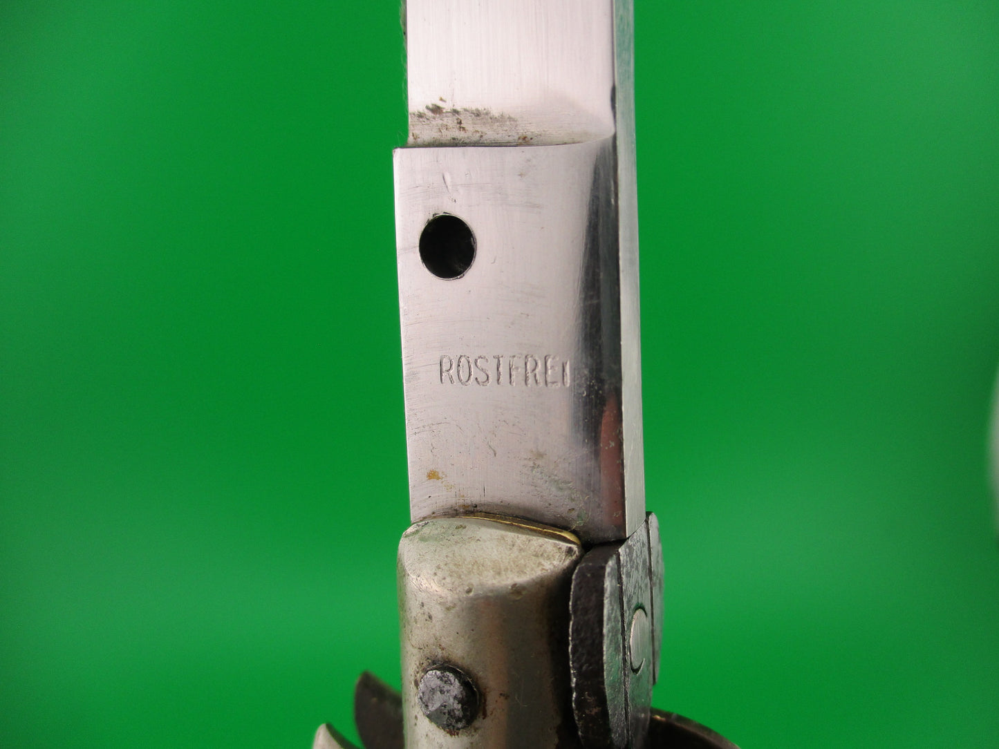 ROSTFREI 33cm Italian Transitional Stag 5mm Flat grind Vintage automatic knife