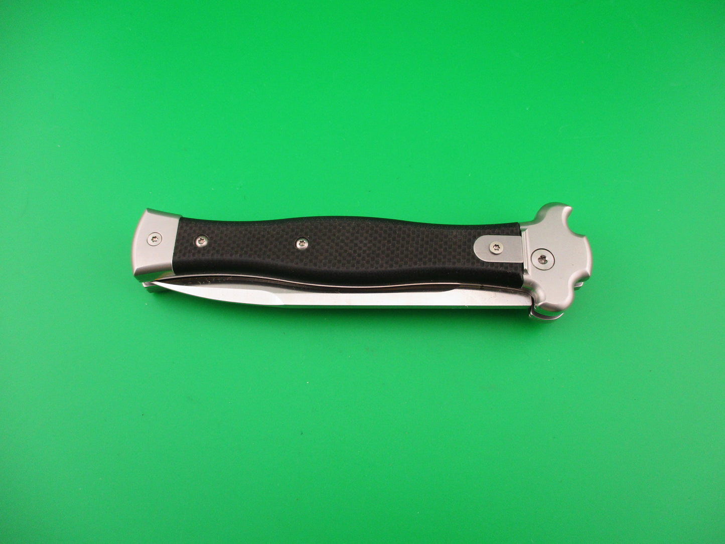 AGA CAMPOLIN ZERO 22cm Italian Inverted leverlock black automatic knife