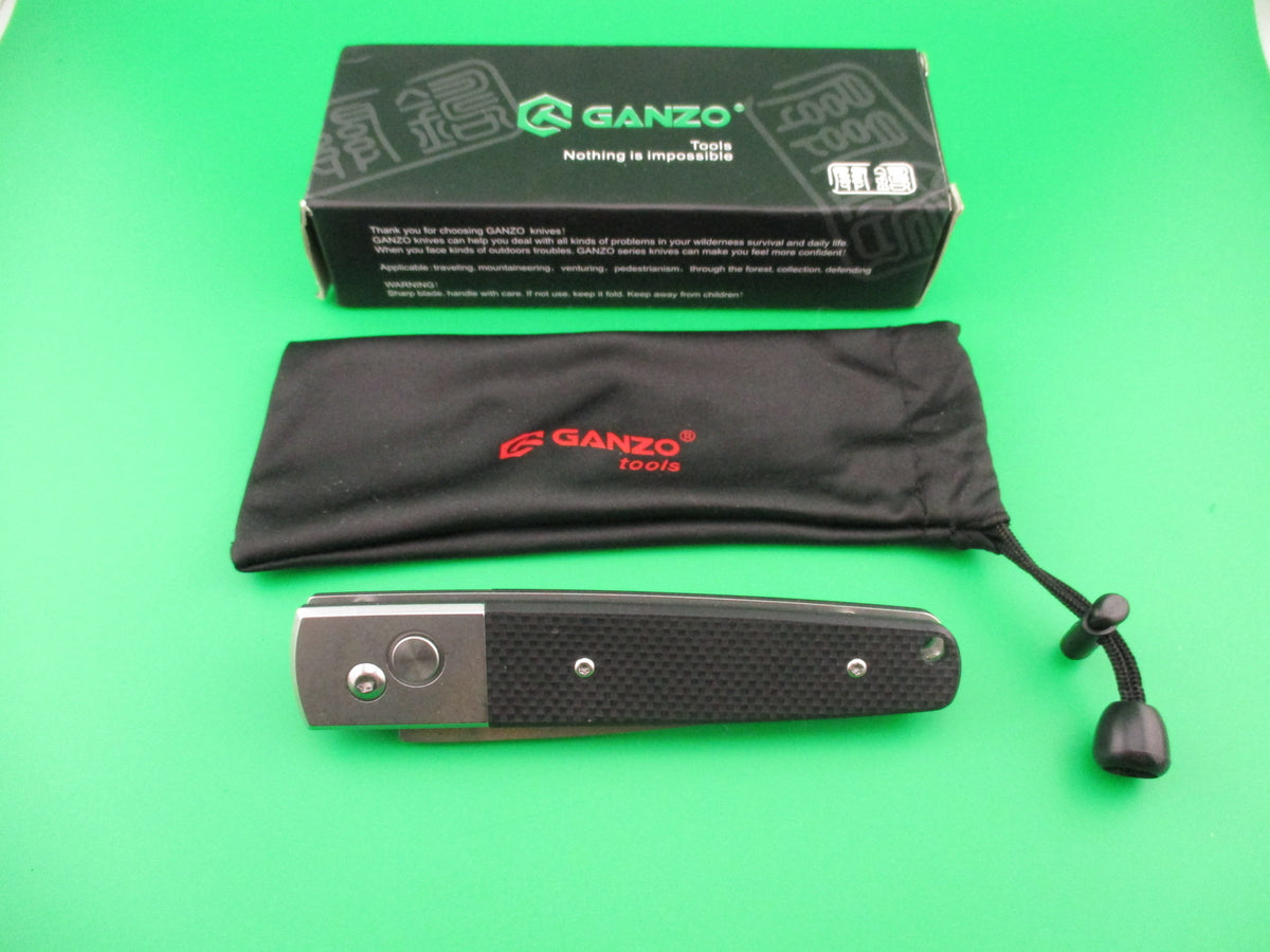GANZO G7212-BK 8 inch Automatic knife New Old Stock in original box