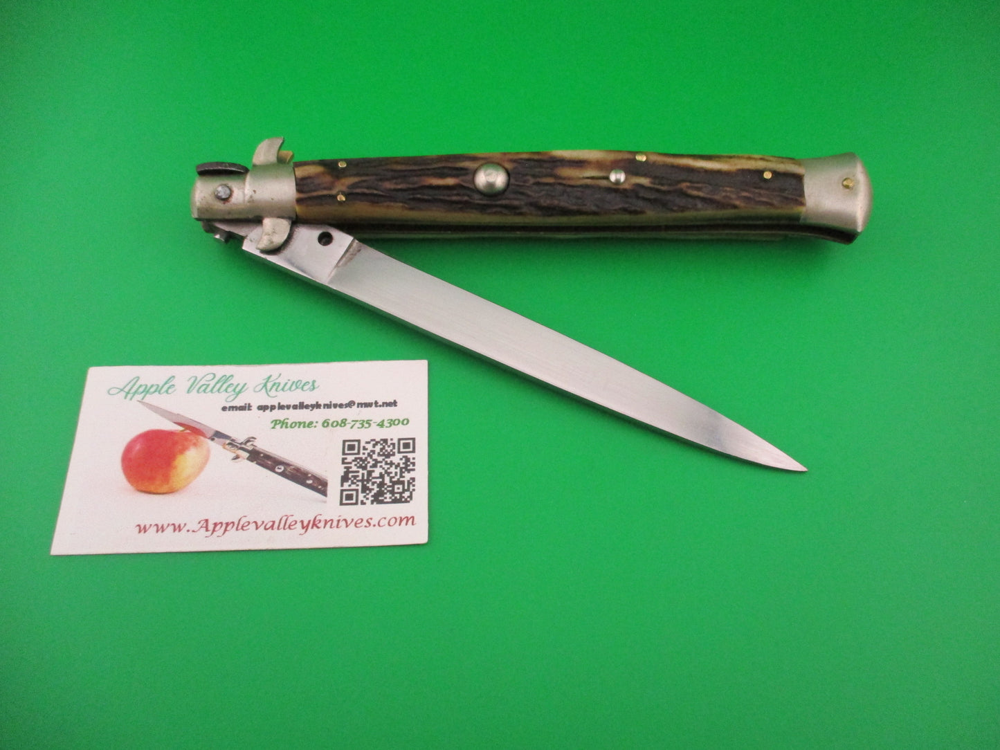 ROSTFREI 33cm Italian Transitional Stag 5mm Flat grind Vintage automatic knife
