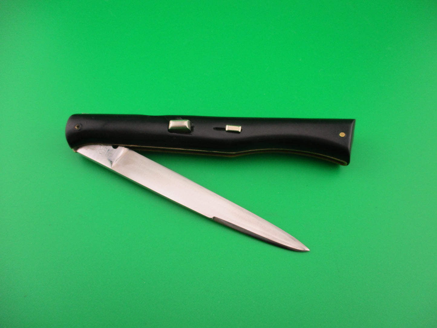 VIRGINIA INOX 24cm Ackermannchen style Lockback Black Vintage Italian Switchblade