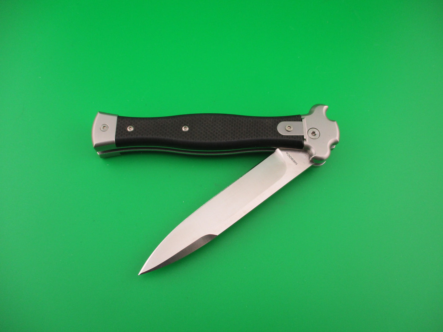 AGA CAMPOLIN ZERO 22cm Italian Inverted leverlock black automatic knife