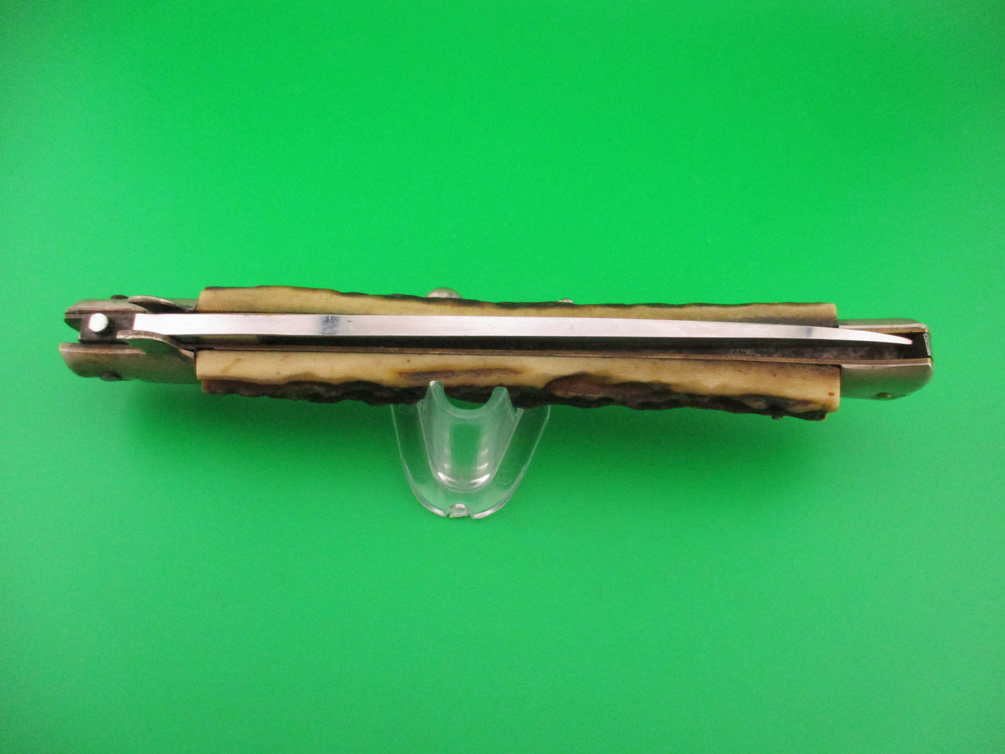 ROSTFREI 33cm Italian Transitional Stag 5mm Flat grind Vintage automatic knife