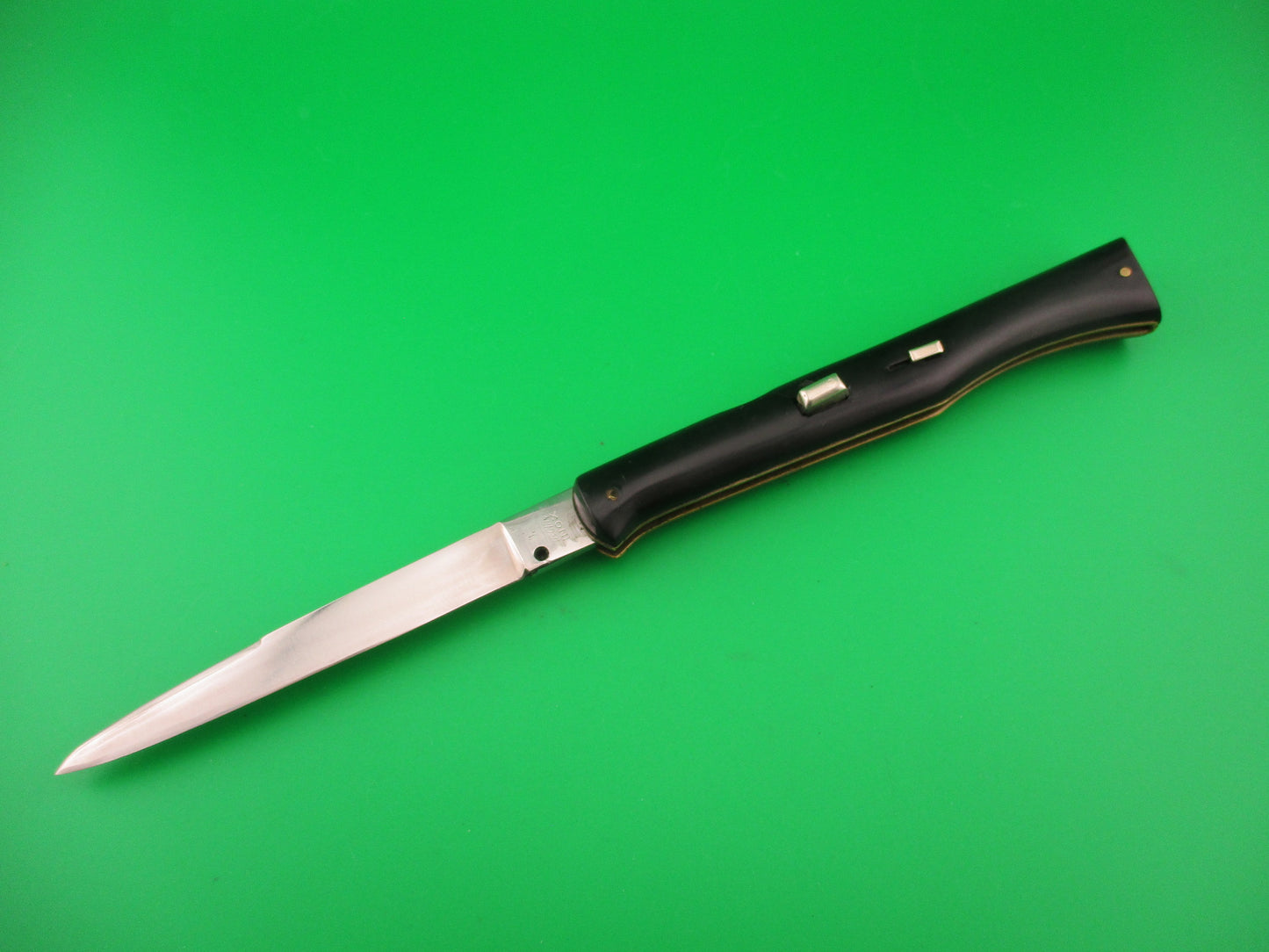 VIRGINIA INOX 24cm Ackermannchen style Lockback Black Vintage Italian Switchblade