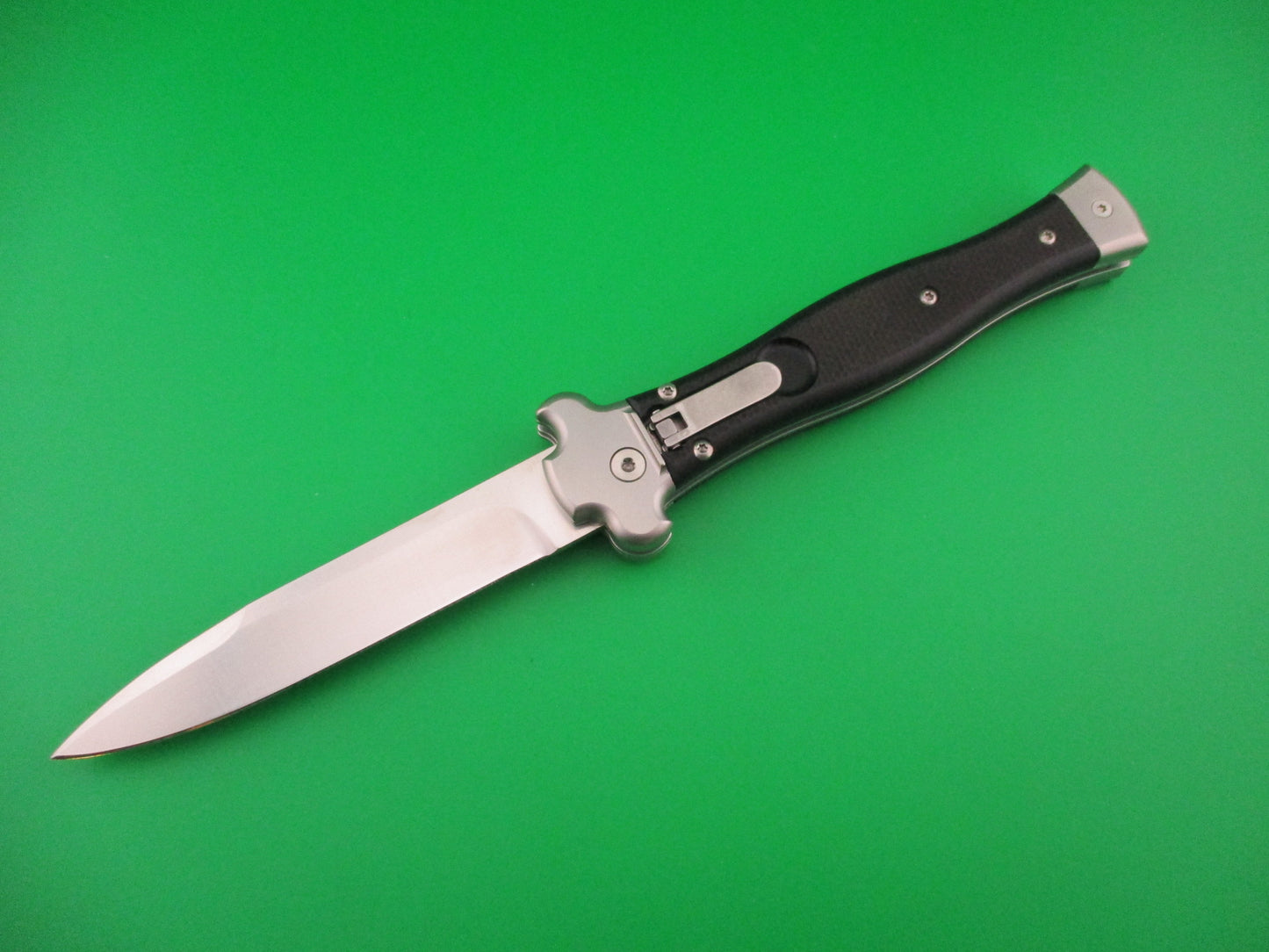 AGA CAMPOLIN ZERO 22cm Italian Inverted leverlock black automatic knife