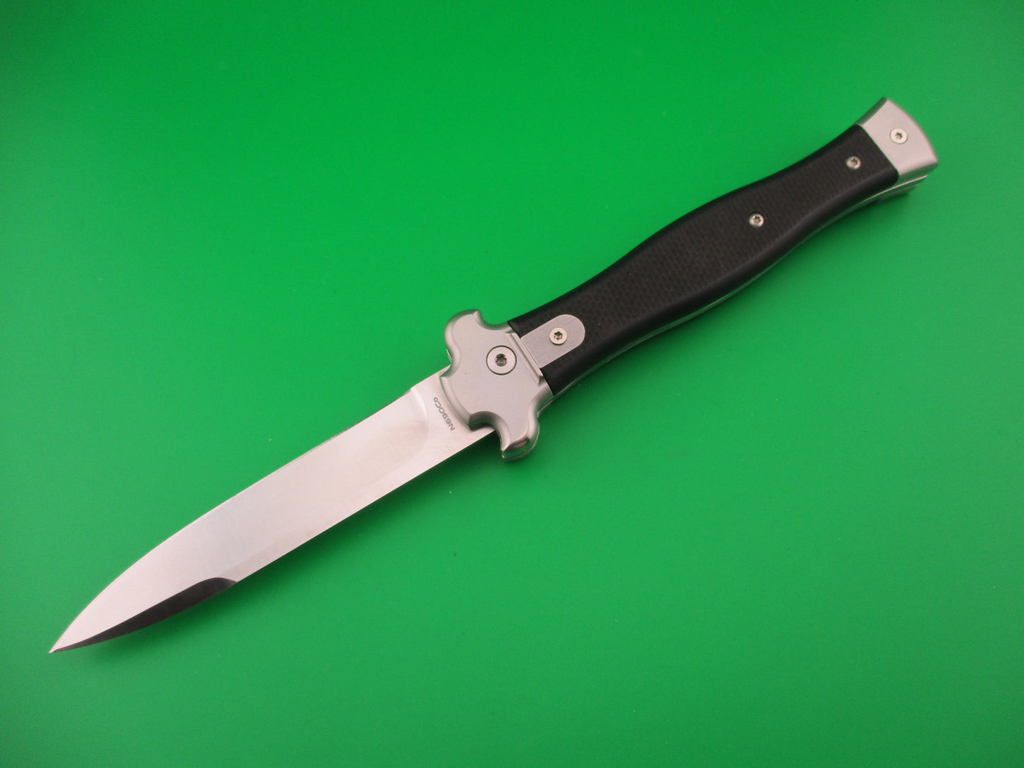 AGA CAMPOLIN ZERO 22cm Italian Inverted leverlock black automatic knife