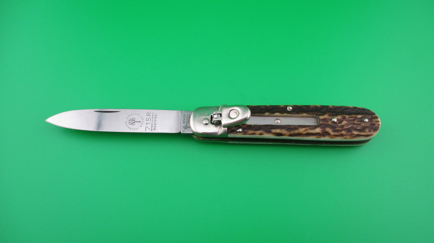 BOKER TREE BRAND 715R German Lever Stag ARBOLITO automatic knife