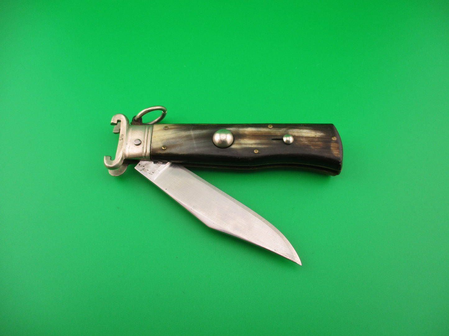 VIRGINIA INOX 20cm Italian Ring Pull Hunter Shell Puller Vintage automatic knife