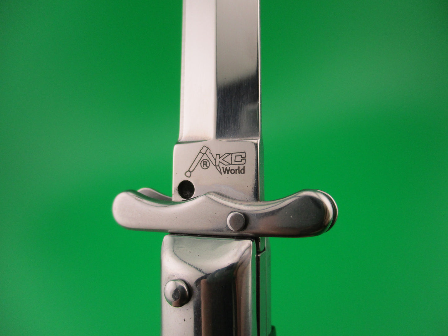 AKC World 19cm Italian Style Medici Black horn Swing guard automatic knife new in box