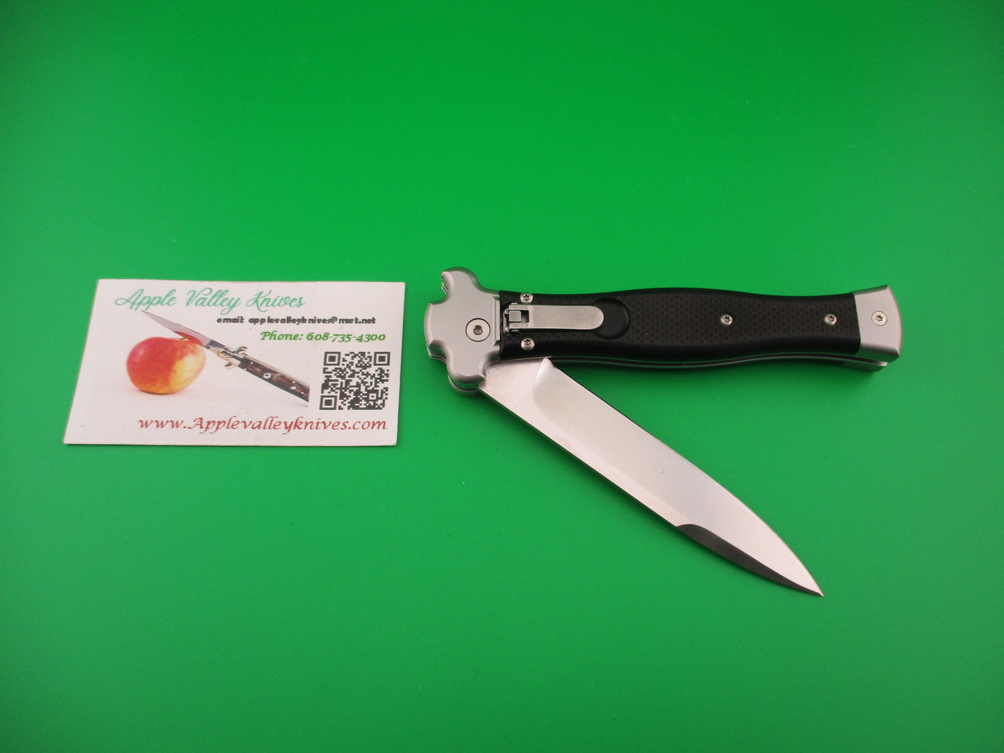 AGA CAMPOLIN ZERO 22cm Italian Inverted leverlock black automatic knife
