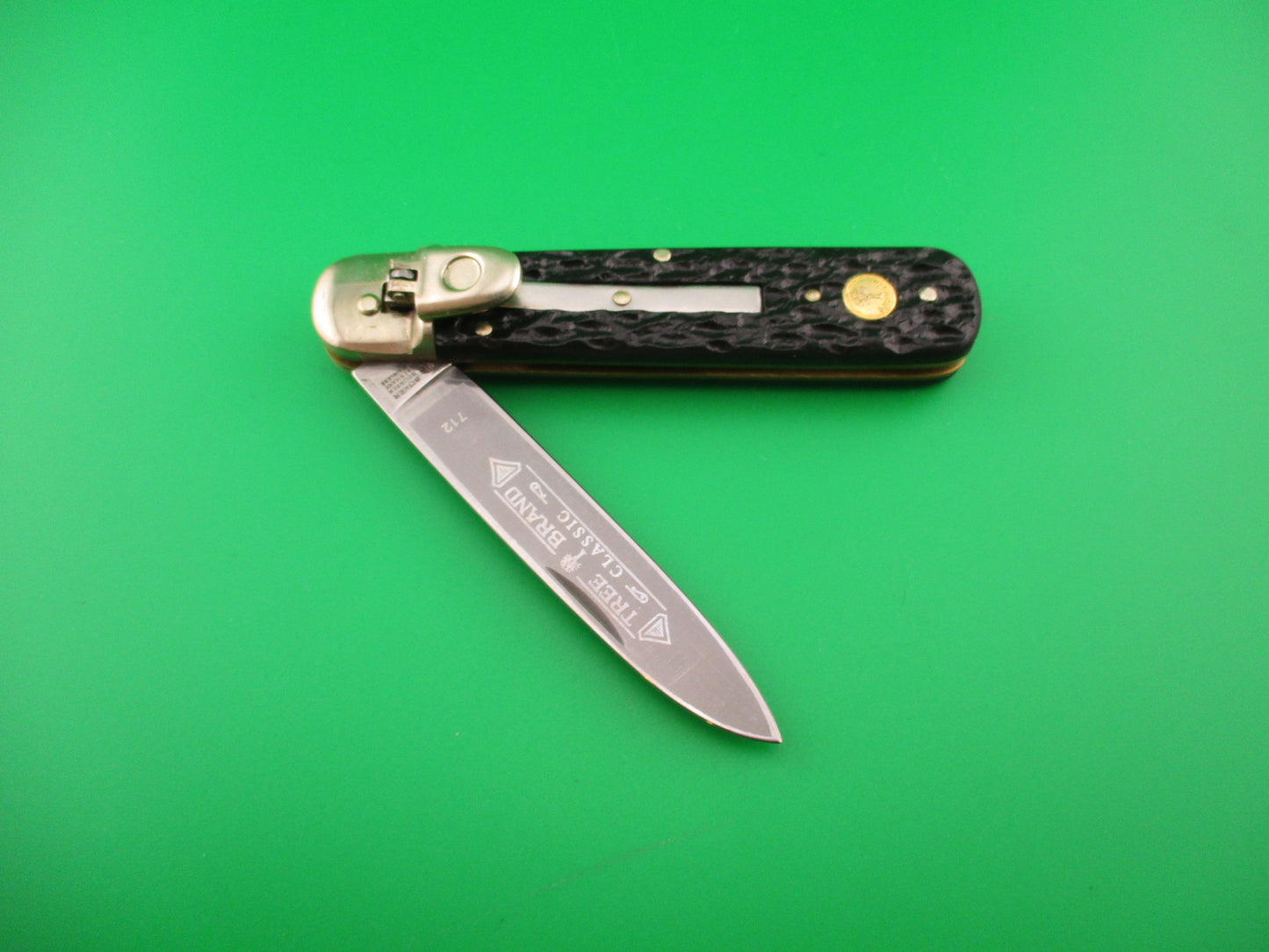 BOKER TREE BRAND CLASSIC 712 LTD 11cm German Lever automatic knife Black stag