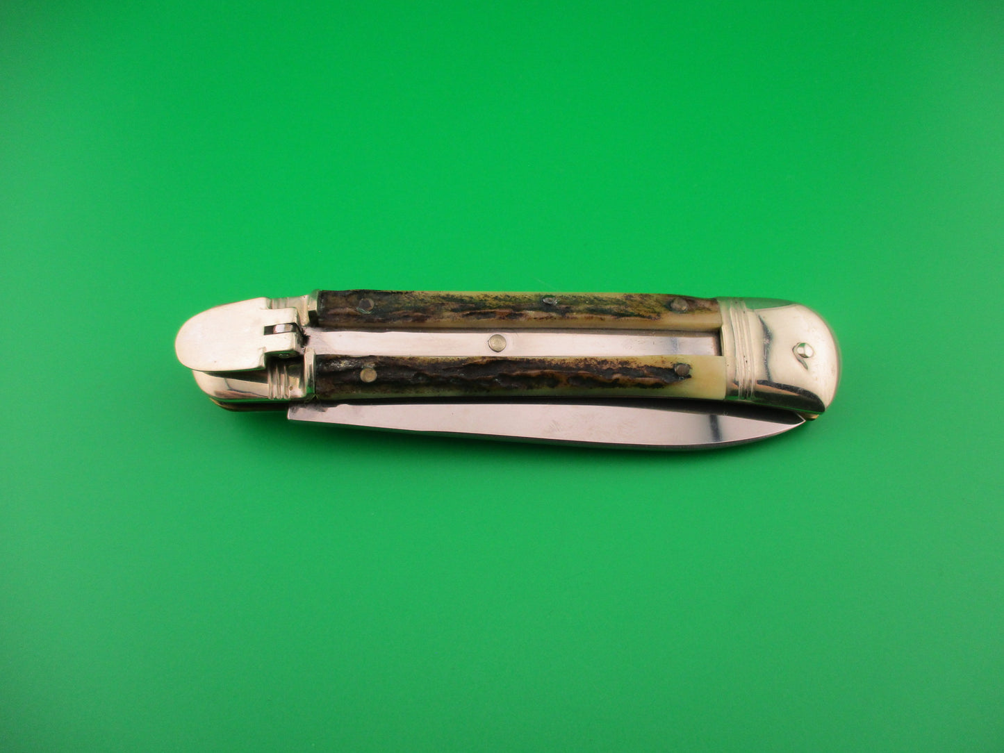 ROSTFREI KISSING CRANE 11cm German ROBT KLAAS Stag Lever automatic knife