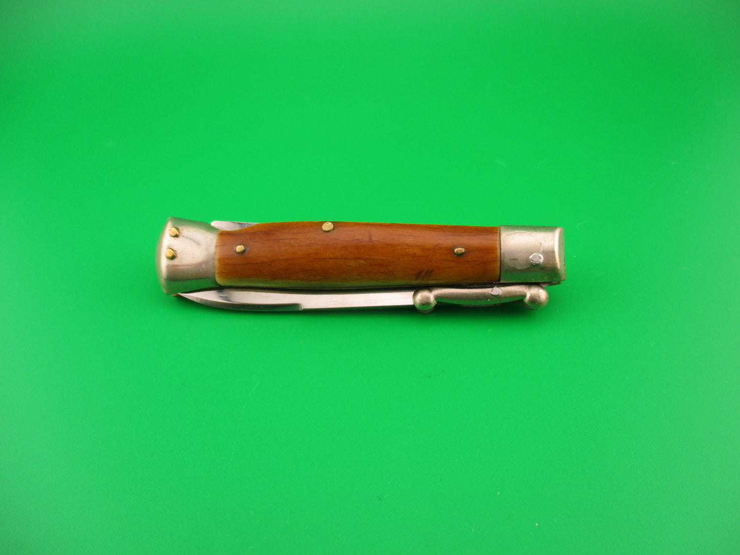 Inox PATENT 16cm Italian Swing Guard Stag 1960s vintage automatic knife