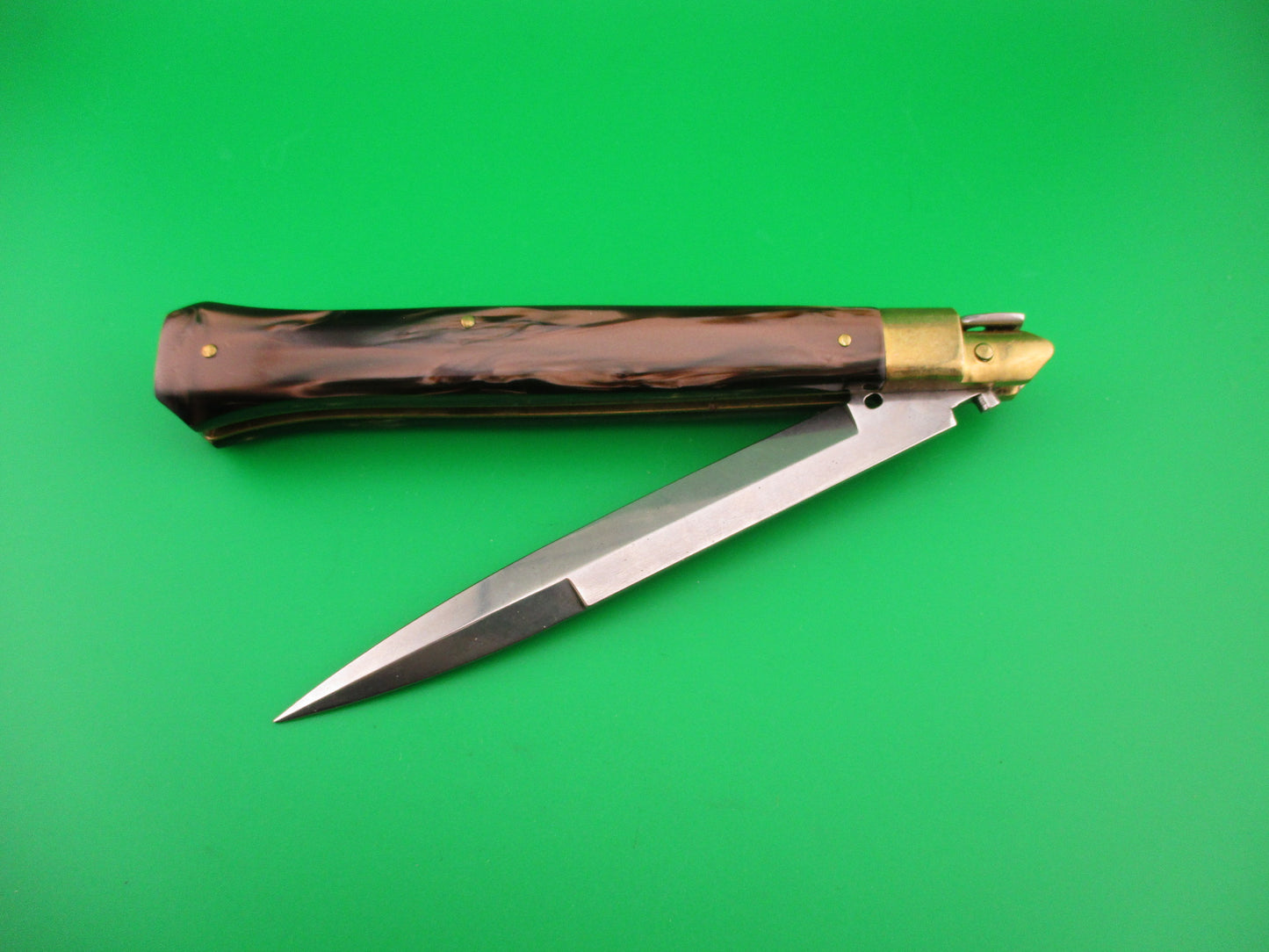 FRANK B ITALY 28cm Italian Customized Picklock Copper Kirinite Brass automatic Skull knife