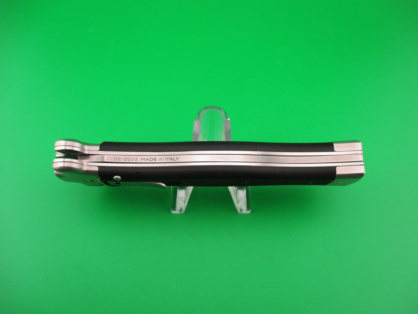 AGA CAMPOLIN ZERO 22cm Italian Inverted leverlock black automatic knife
