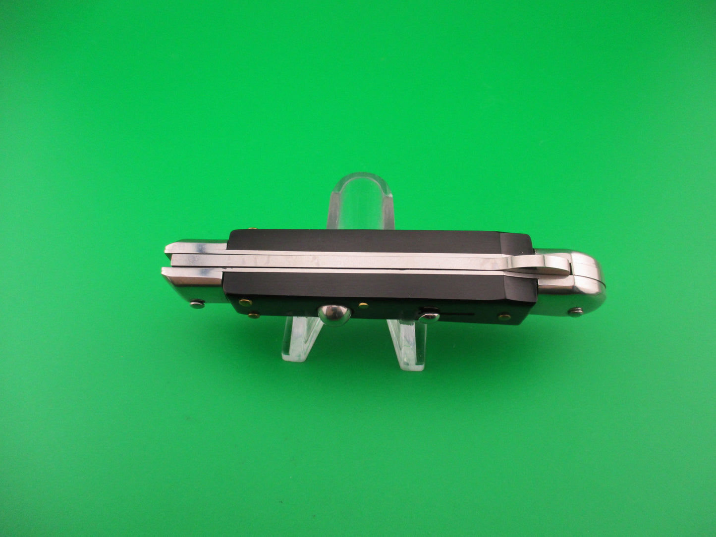 AKC World 19cm Italian Style Medici Black horn Swing guard automatic knife new in box