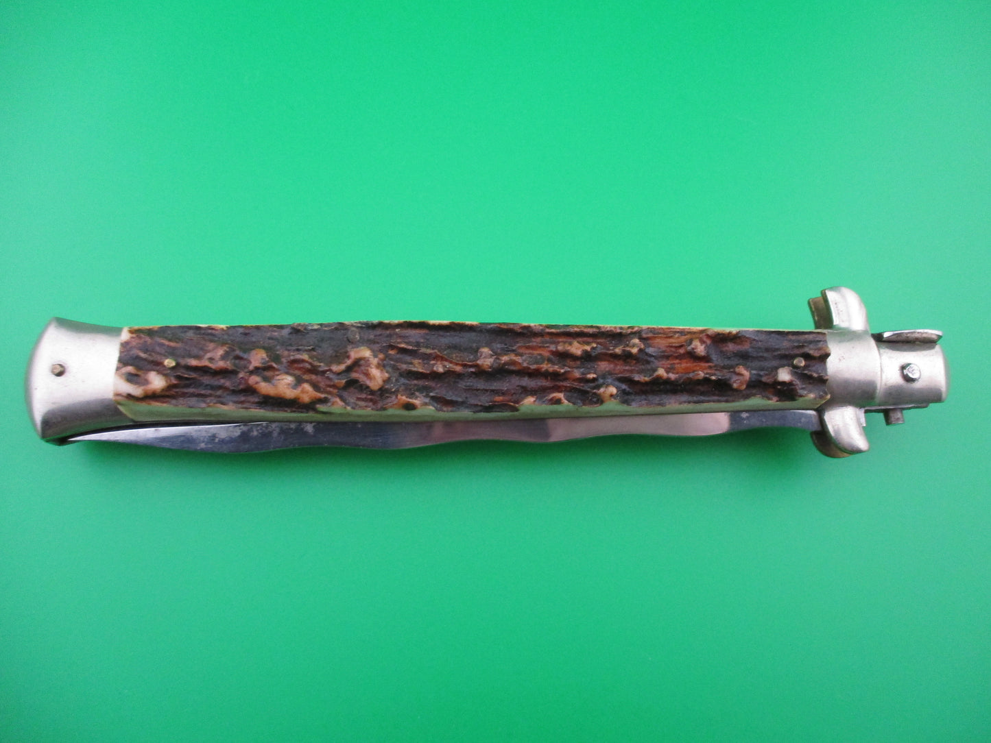 M Italy 33cm Italian Kris blade picklock with Stag scales 1950s