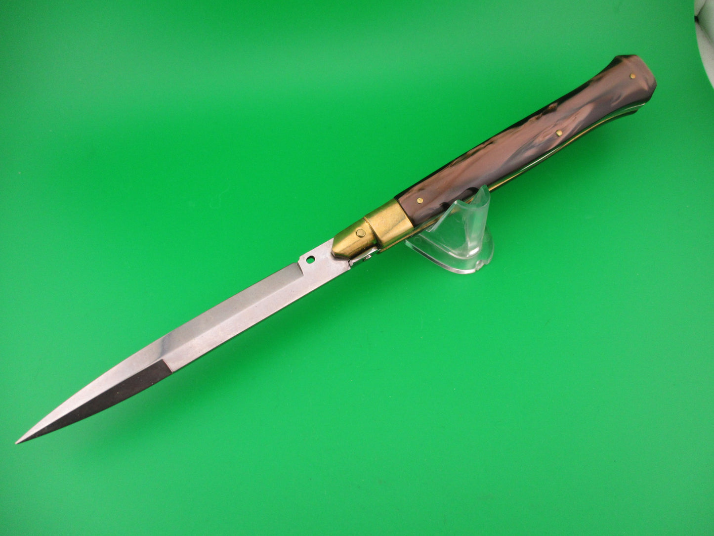 FRANK B ITALY 28cm Italian Customized Picklock Copper Kirinite Brass automatic Skull knife