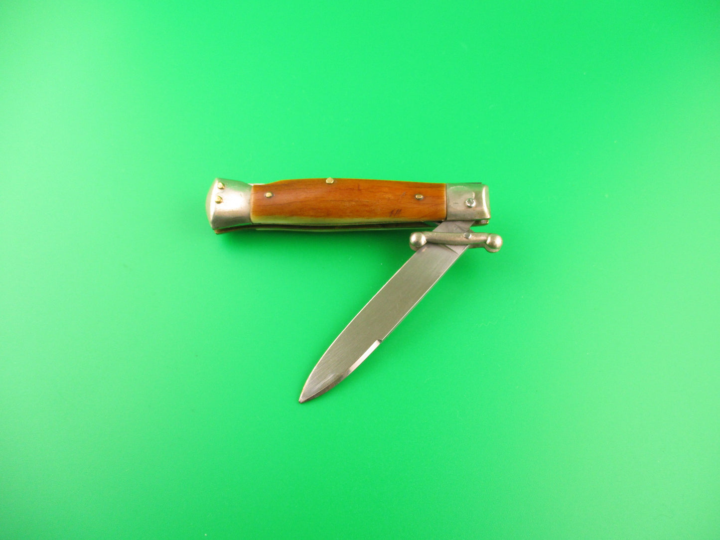 Inox PATENT 16cm Italian Swing Guard Stag 1960s vintage automatic knife