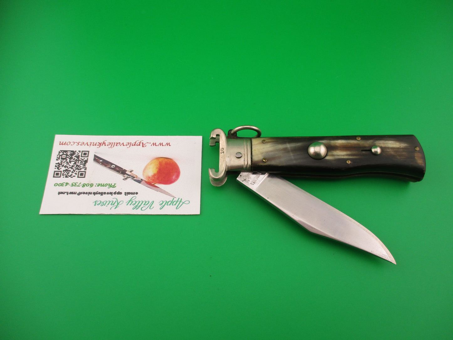 VIRGINIA INOX 20cm Italian Ring Pull Hunter Shell Puller Vintage automatic knife