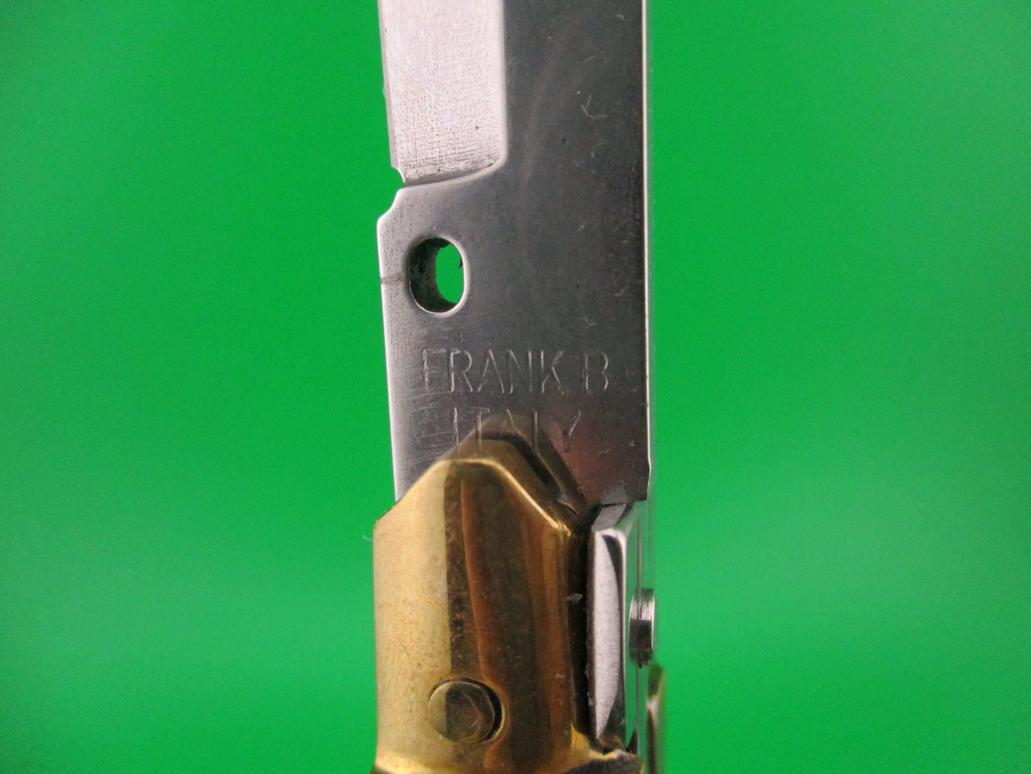 FRANK B ITALY 28cm Italian Customized Picklock Copper Kirinite Brass automatic Skull knife