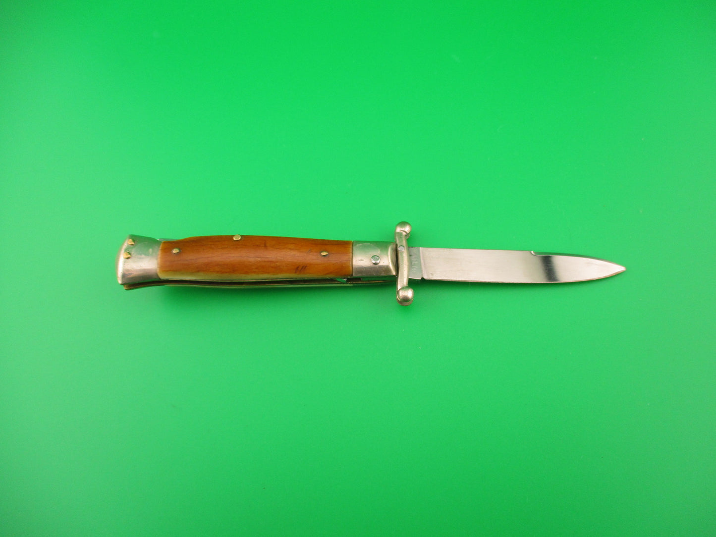 Inox PATENT 16cm Italian Swing Guard Stag 1960s vintage automatic knife