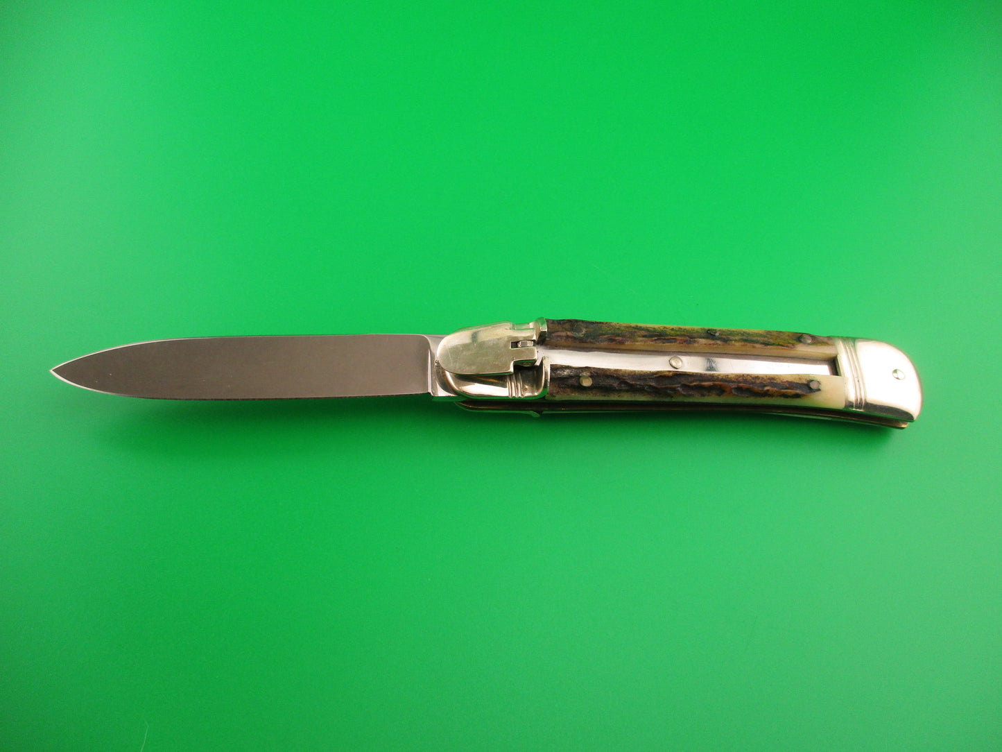 ROSTFREI KISSING CRANE 11cm German ROBT KLAAS Stag Lever automatic knife