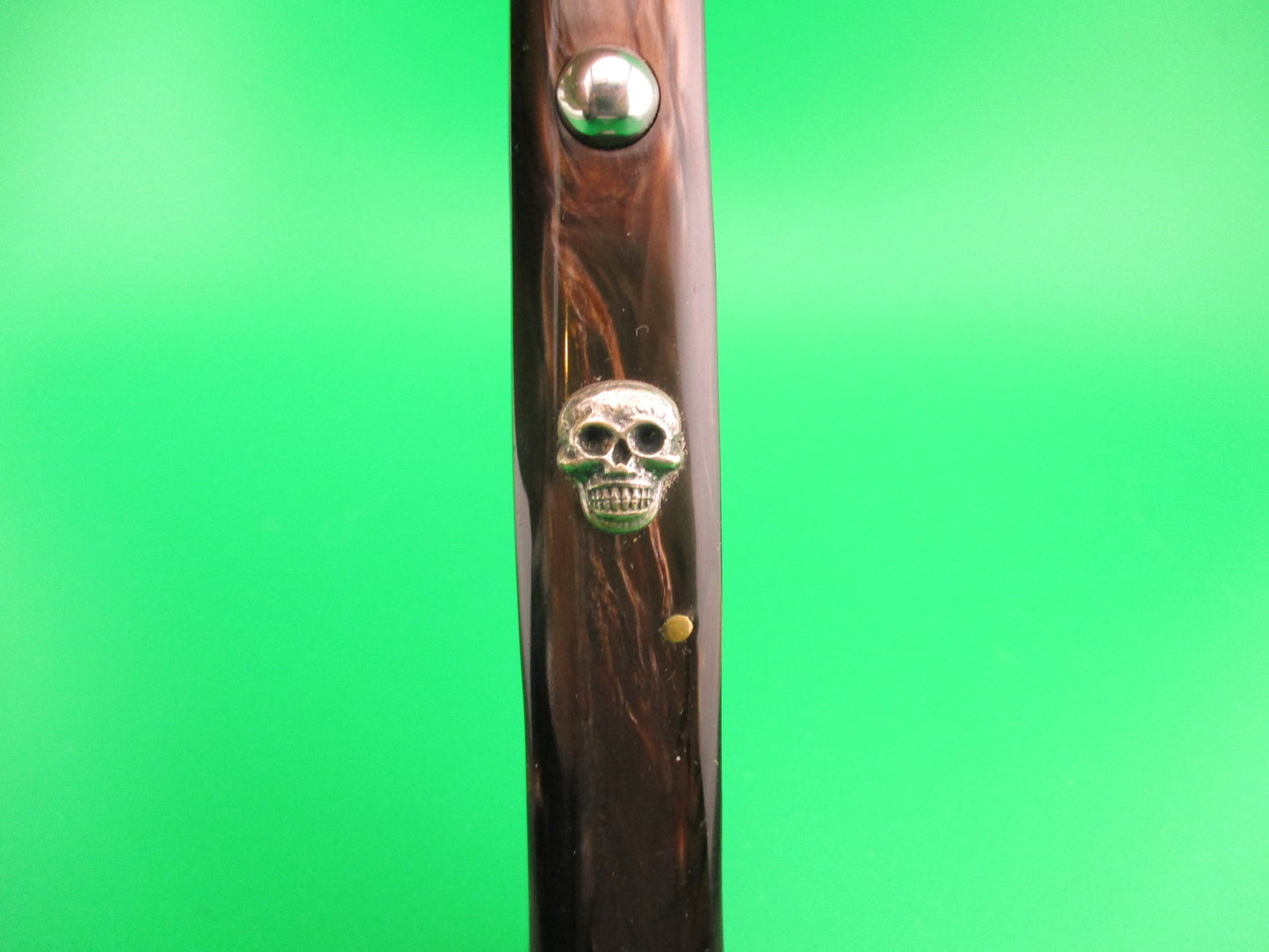 FRANK B ITALY 28cm Italian Customized Picklock Copper Kirinite Brass automatic Skull knife