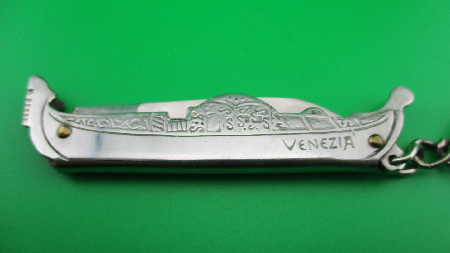 VENIZIA 13cm Italian Gondola Tourist Souvenir automatic knife keychain