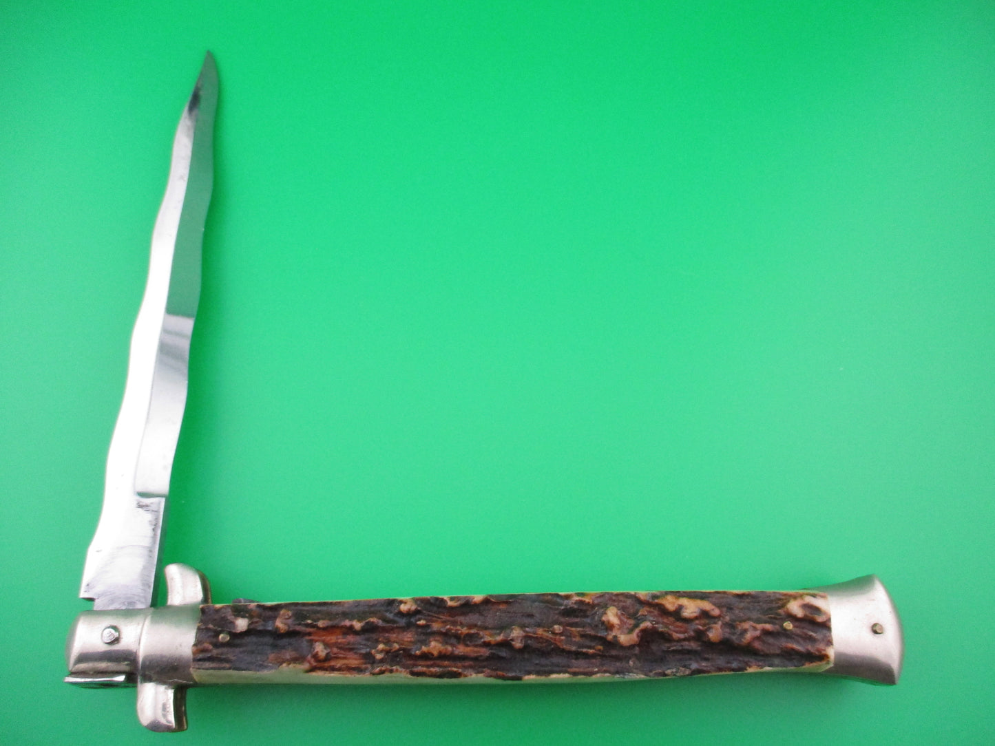 M Italy 33cm Italian Kris blade picklock with Stag scales 1950s