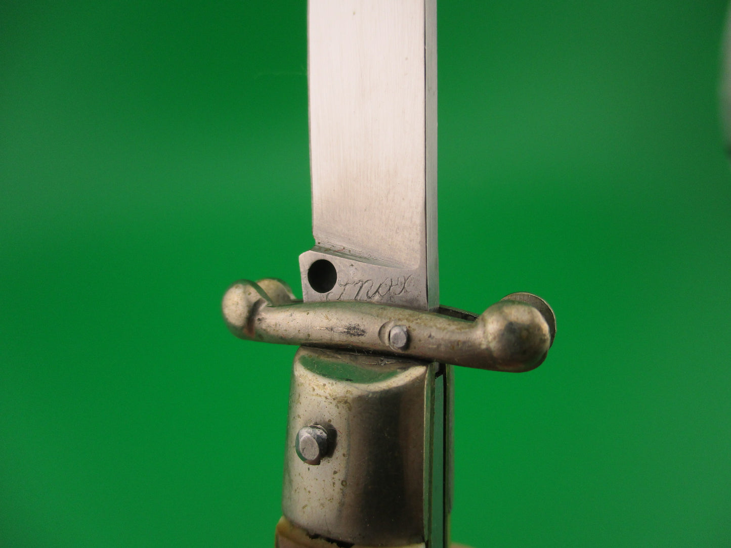 Inox PATENT 16cm Italian Swing Guard Stag 1960s vintage automatic knife