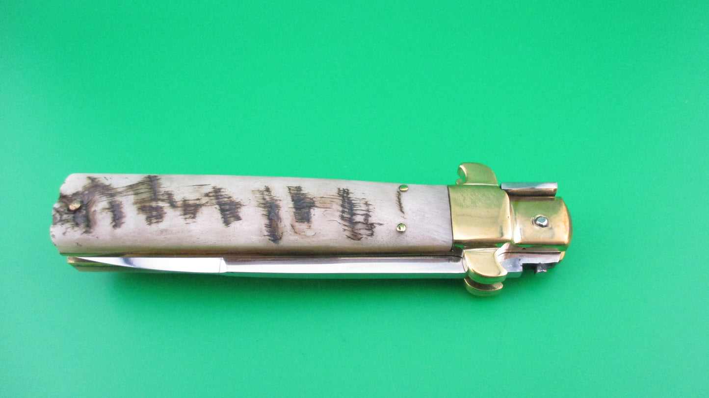 Custom Frosolone Style Rams Horn 25cm Picklock Automatic knife by Orang Zaib