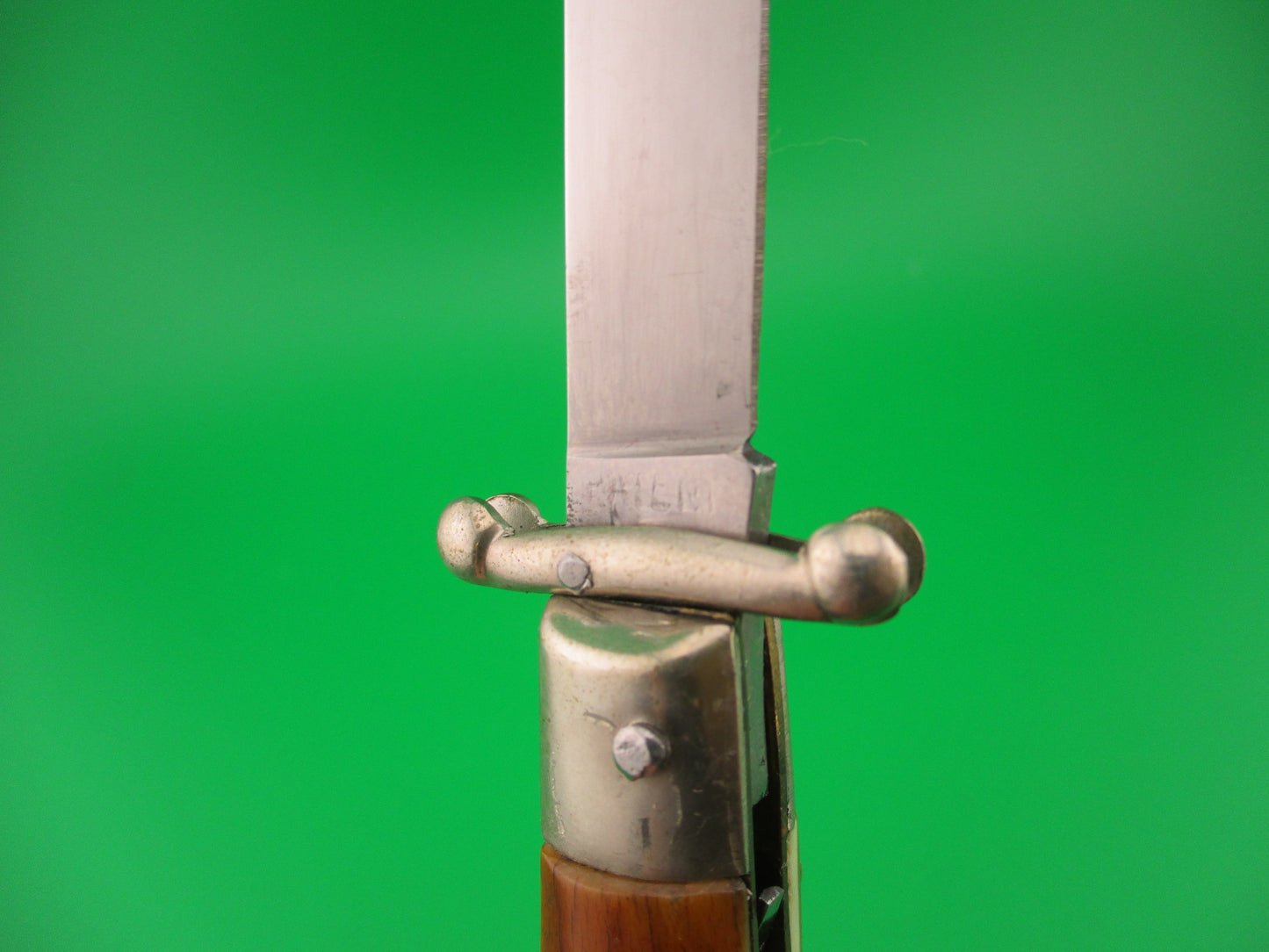 Inox PATENT 16cm Italian Swing Guard Stag 1960s vintage automatic knife