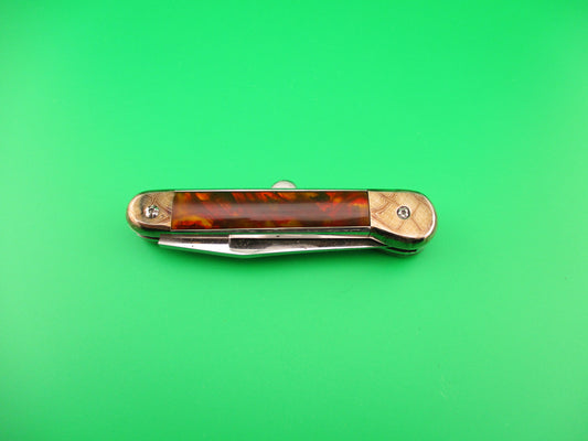 MERLIN (Don Hall) 6.25 inch Custom Tortoise Scale release automatic knife