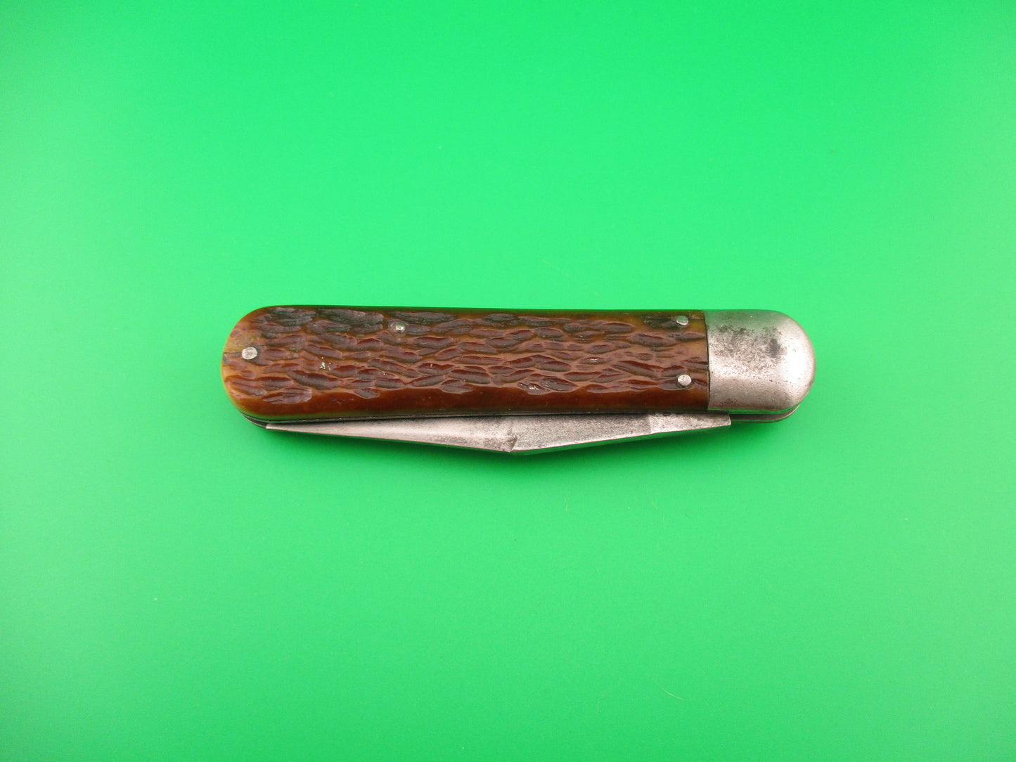 PRESTO Scout Jigged Bone Vintage automatic Long Clip swedge Book Knife