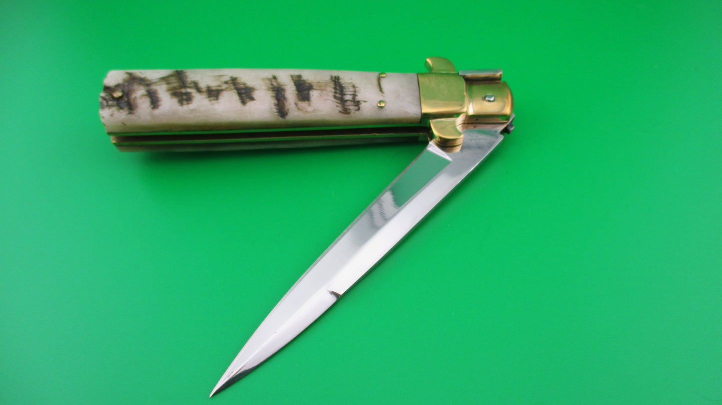 Custom Frosolone Style Rams Horn 25cm Picklock Automatic knife by Orang Zaib