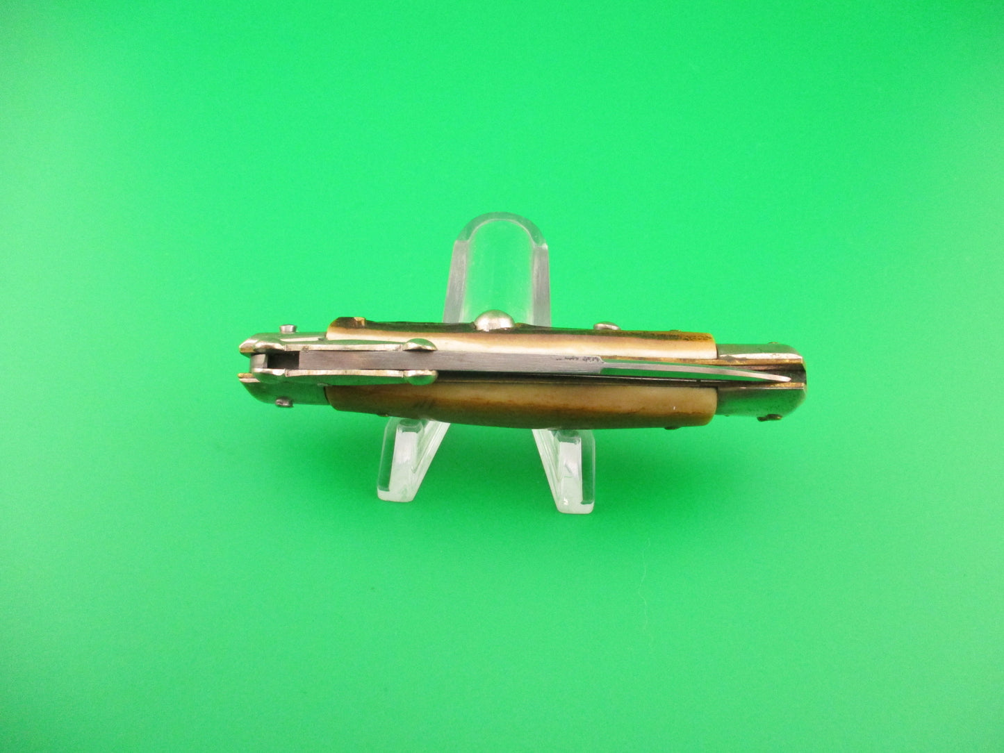 Inox PATENT 16cm Italian Swing Guard Stag 1960s vintage automatic knife