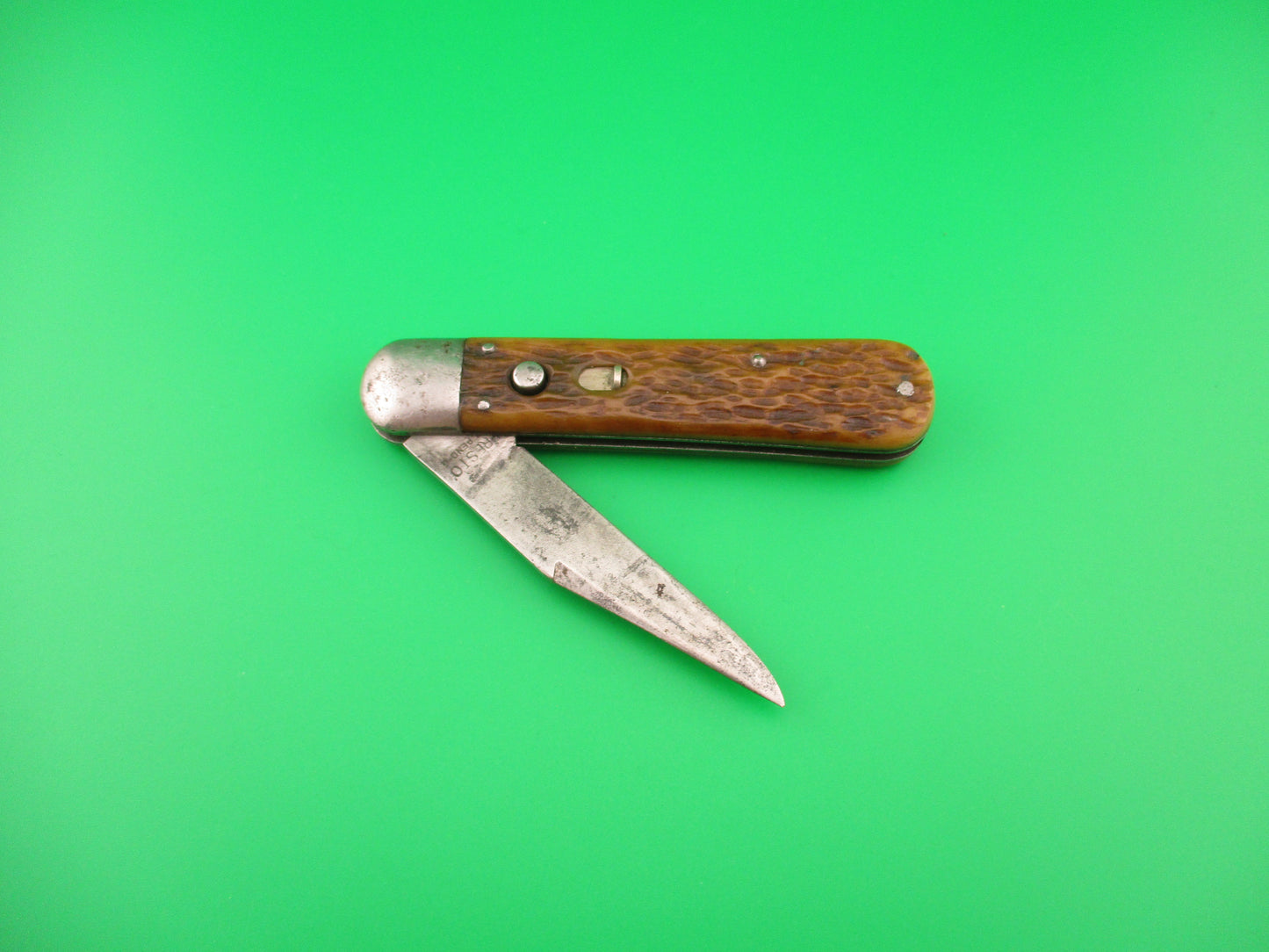 PRESTO Scout Jigged Bone Vintage automatic Long Clip swedge Book Knife