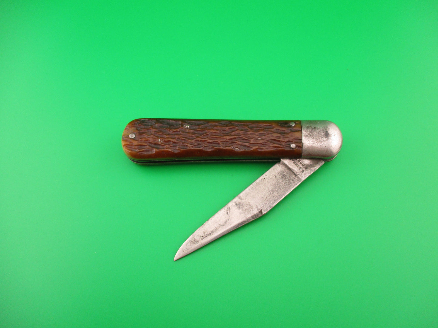 PRESTO Scout Jigged Bone Vintage automatic Long Clip swedge Book Knife