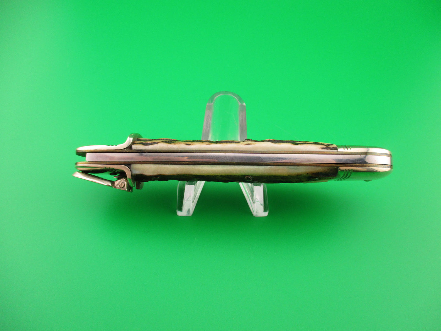 ROSTFREI KISSING CRANE 11cm German ROBT KLAAS Stag Lever automatic knife