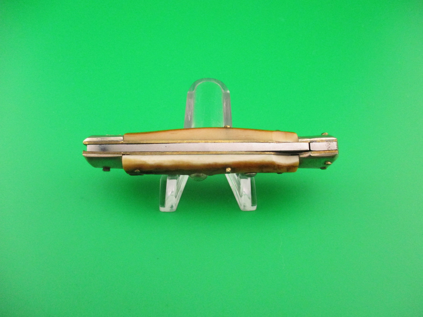 Inox PATENT 16cm Italian Swing Guard Stag 1960s vintage automatic knife