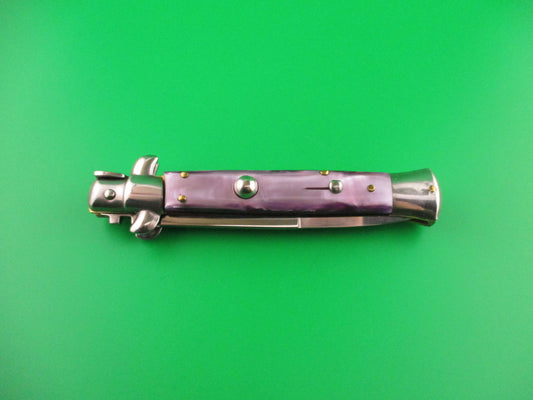 STILETTO ITALY 23cm Italian Stiletto Purple Pearlex vintage automatic knife