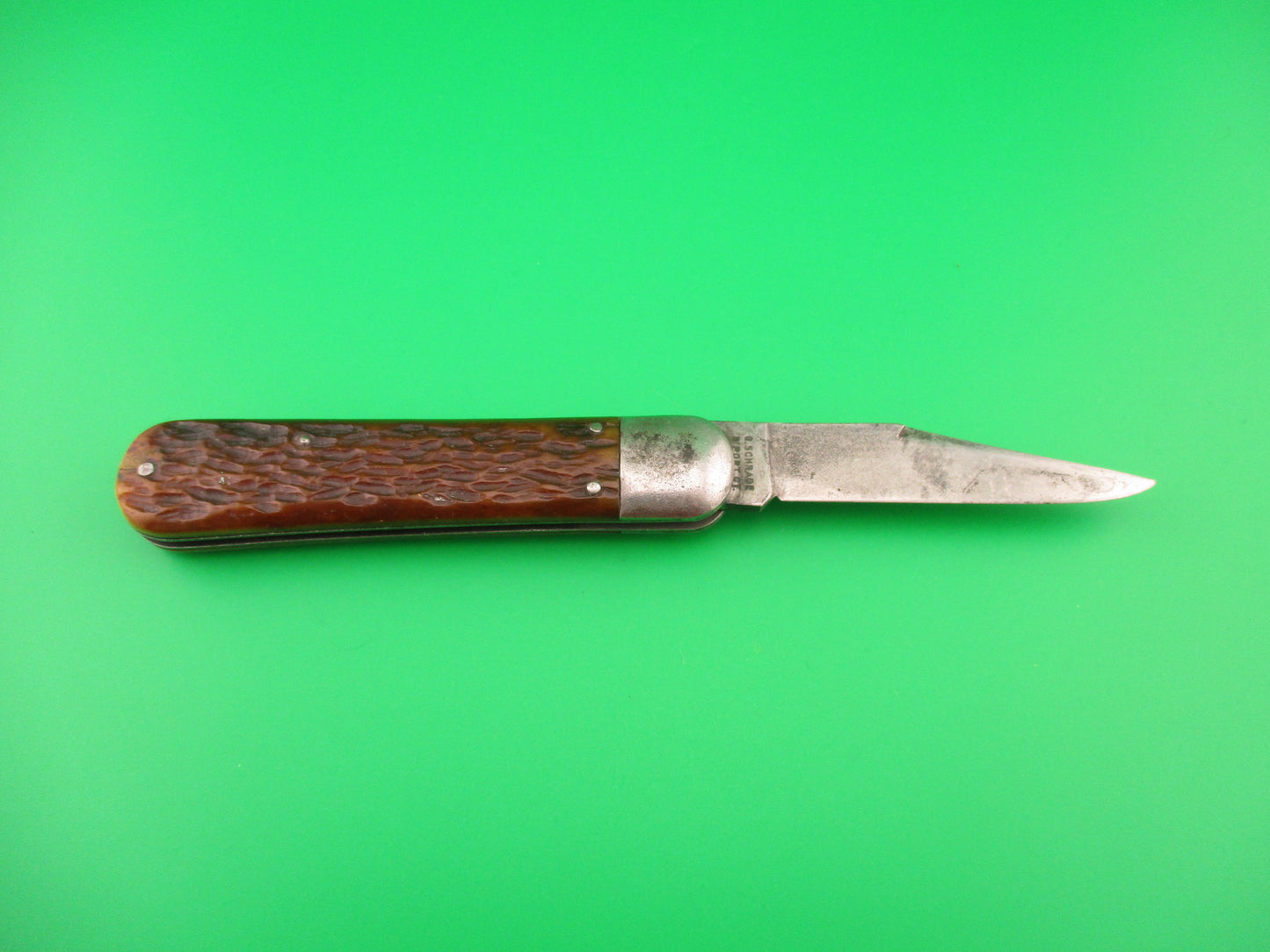 PRESTO Scout Jigged Bone Vintage automatic Long Clip swedge Book Knife