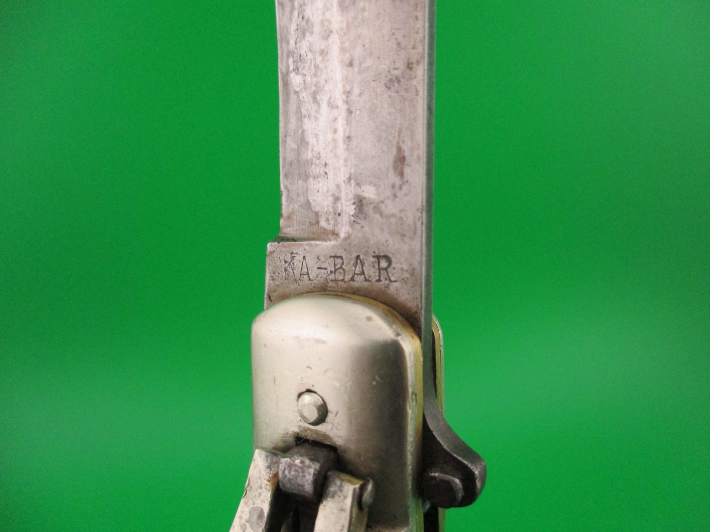 KA-BAR Lever Stag transitional 1930s vintage switchblade knife