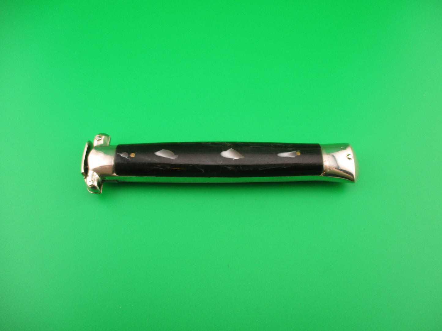 C. Jul Herbertz 21cm OTF Italian trapdoor flush button NOS switchblade vintage 1960s