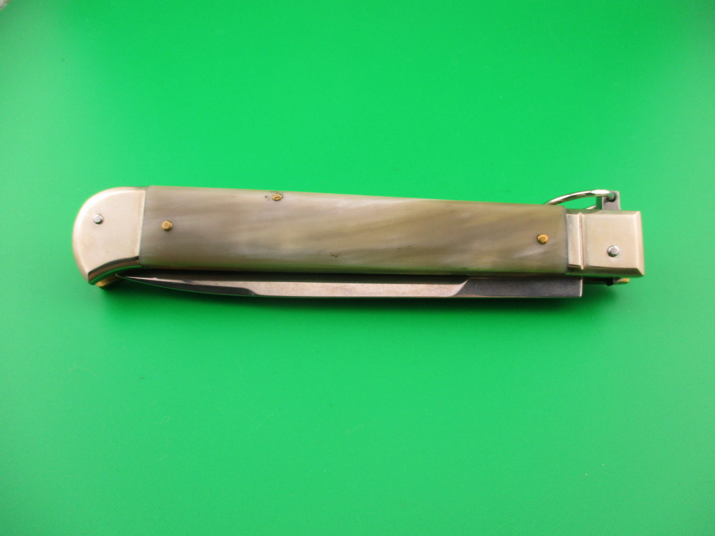 D.M. Dolphin 28cm Italian FALCON Ring pull Honey & Cream automatic knife