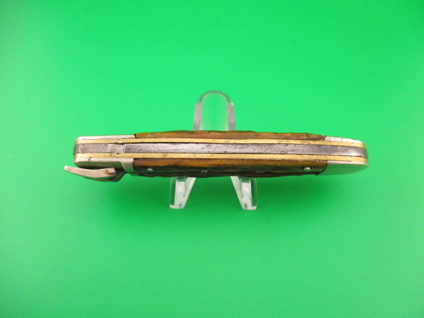 KA-BAR Lever Stag transitional 1930s vintage switchblade knife