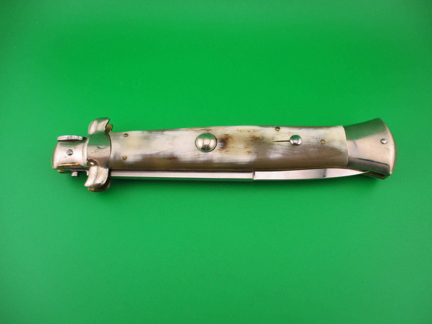 AGA CAMPOLIN 38cm Italian 15 inch Honey Horn Swivel bolster automatic knife
