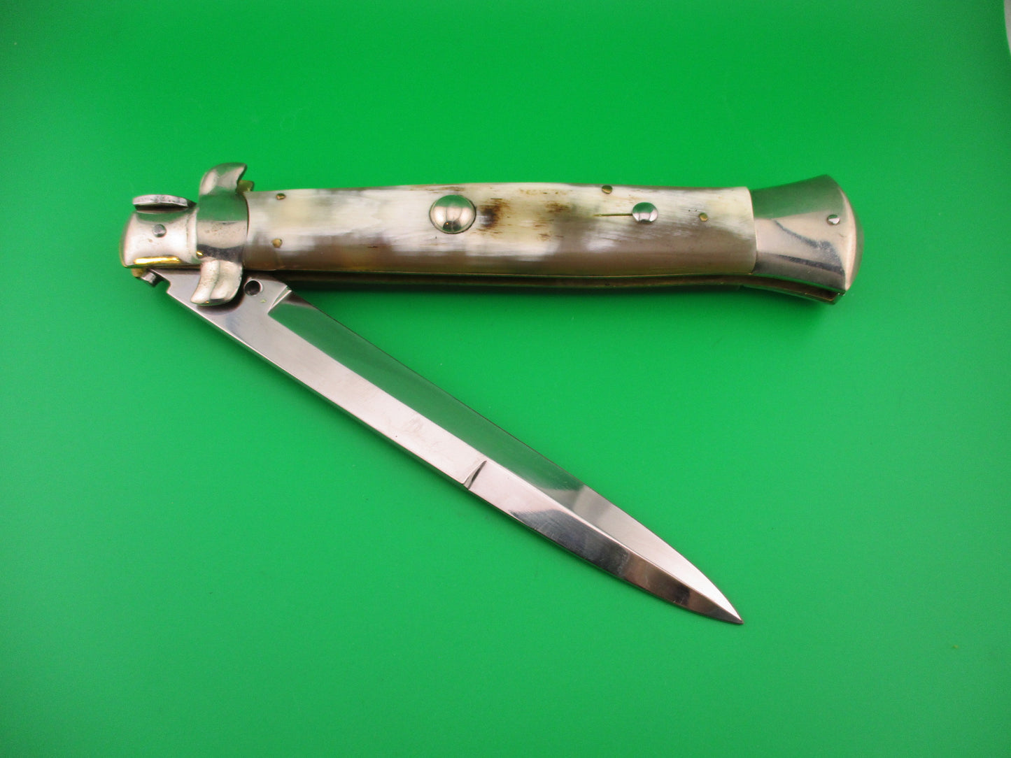 AGA CAMPOLIN 38cm Italian 15 inch Honey Horn Swivel bolster automatic knife